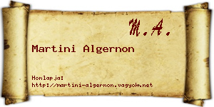Martini Algernon névjegykártya